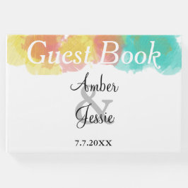 Mongram WasserfarbenWedding Gästebuch