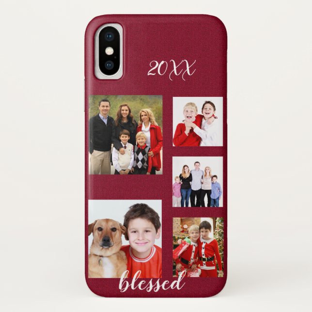 Mongramm für die bezaubernde Weihnachtsfamilie Case-Mate iPhone Hülle (Rückseite)