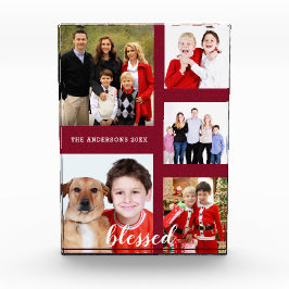 Mongramm für die bezaubernde Weihnachtsfamilie Fotoblock