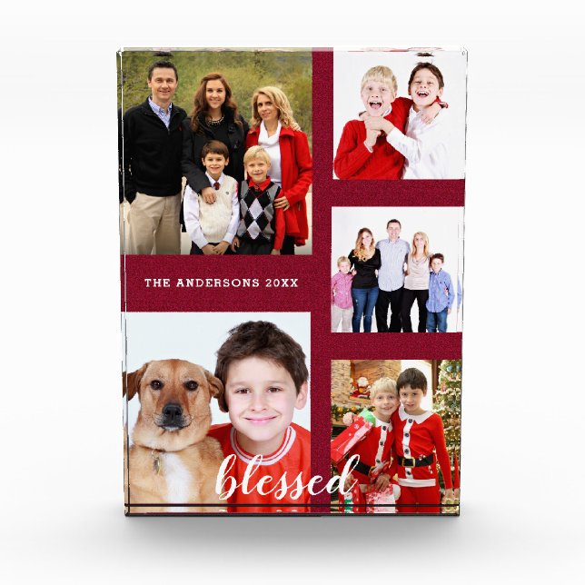 Mongramm für die bezaubernde Weihnachtsfamilie Fotoblock (Vorderseite)