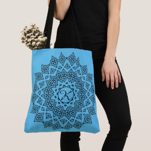 Mongrammed Mandala Tasche