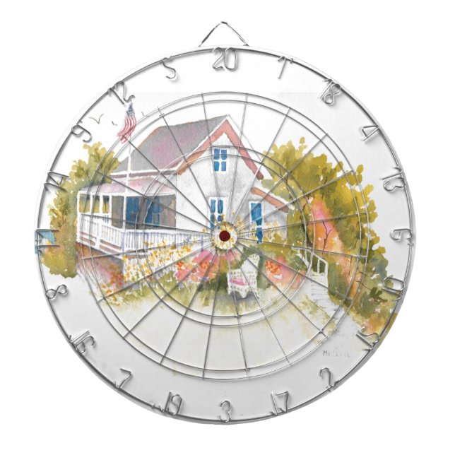 Monhegan Hütte J Kilburn Dartscheibe (vorne)