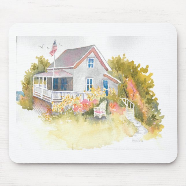 Monhegan Hütte J Kilburn Mousepad (Vorne)