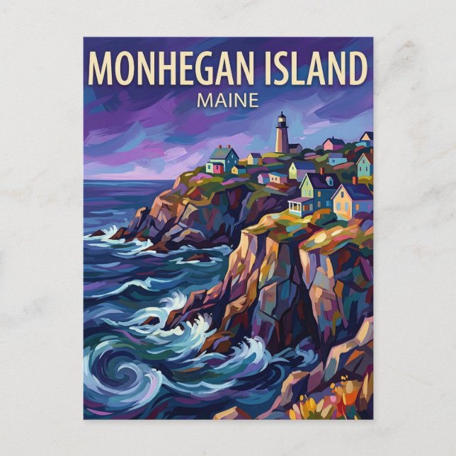 Monhegan Island USA wird zu Postkarte (Vorderseite)