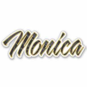 Monica black gold Lettering Autocollants