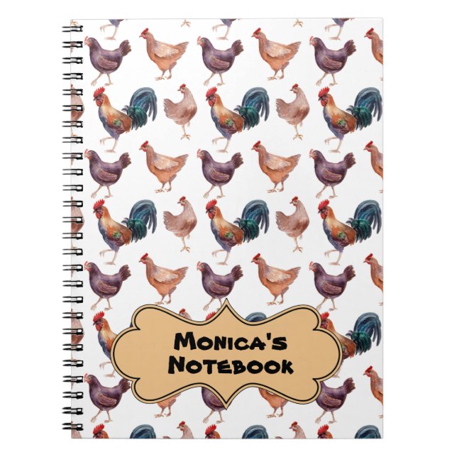 Monicas Chicken Spiral Notebook Notizblock (Vorderseite)