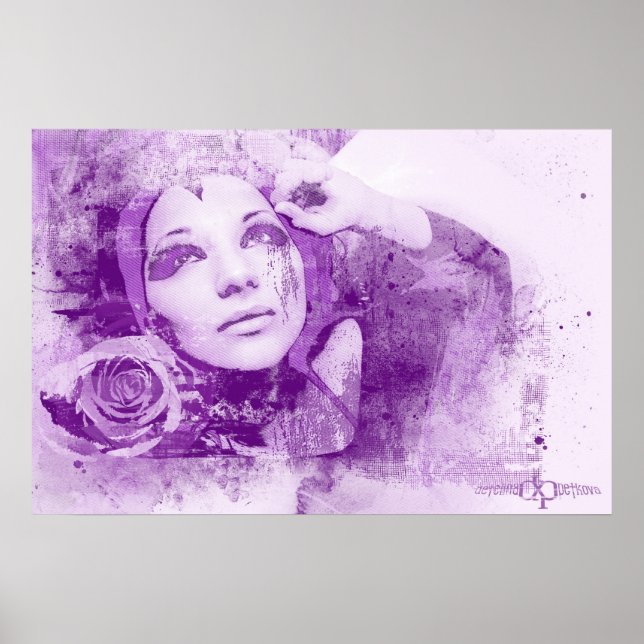 Monique and Rose - Grunge Kunst Poster (Vorne)
