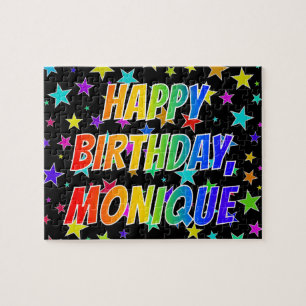 "MONIQUE" Vorname, Spaß "HAPPY BIRTHDAY"