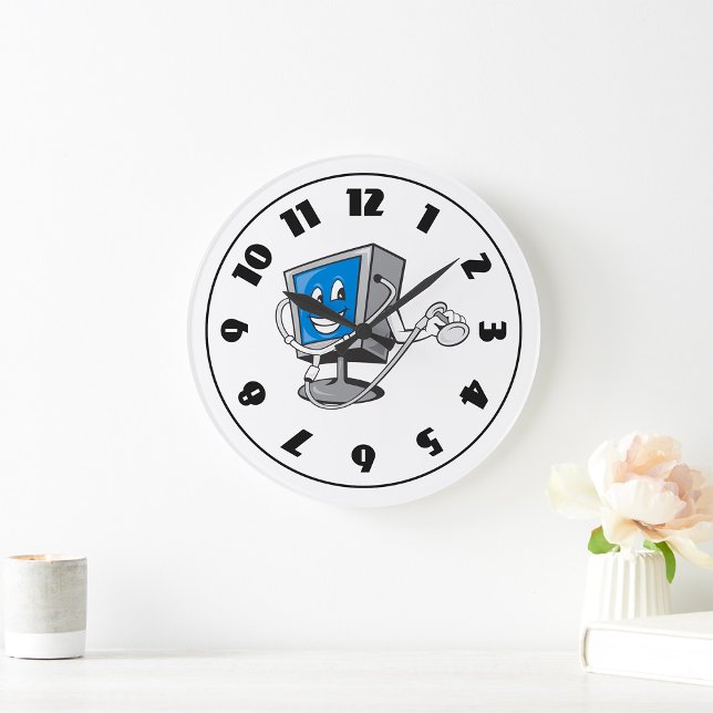 Monitor mit Stethoskopuhr Große Wanduhr (Von Creator hochgeladen)