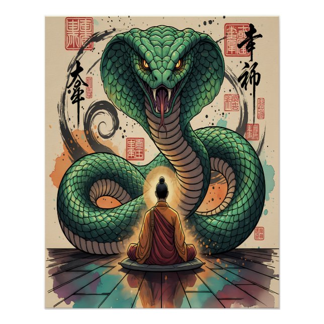 Monk and Serpent Poster (Vorderseite)