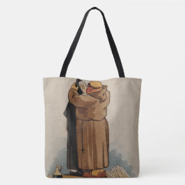Monk baiser Nun, Funny Sac fourre-tout d'aquarelle
