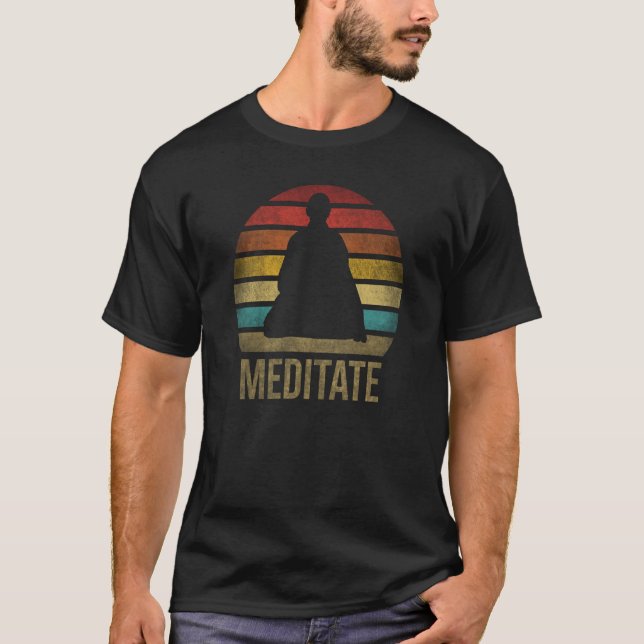 Monk Buddhist Monk Buddhism Meditation T-Shirt (Vorderseite)