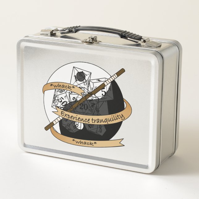 Monk Dice Design Metall Brotdose (Vorderseite)