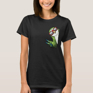 Monk Parakeet Quaker Papagei Bird aus Side Sunglas T-Shirt