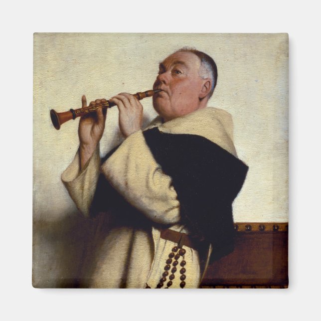 Monk Playing Klarinette Magnet (Vorne)