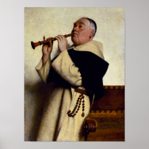 Monk Playing Klarinette Poster