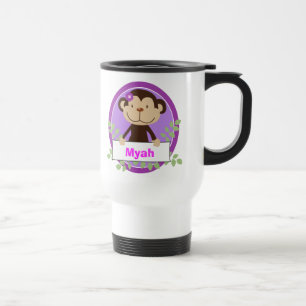 Monkarooni Singe Personnalisé Voyage Coupe Mug