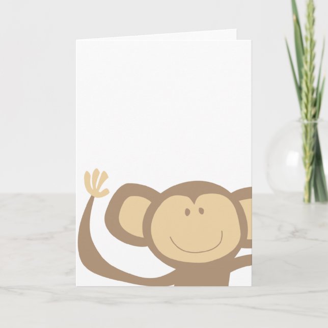 Monketieren um Grußkarten Karte (Vorderseite)