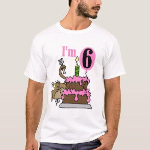 Monkey 6. Geburtstags-T-Shirts und Geschenke T-Shirt