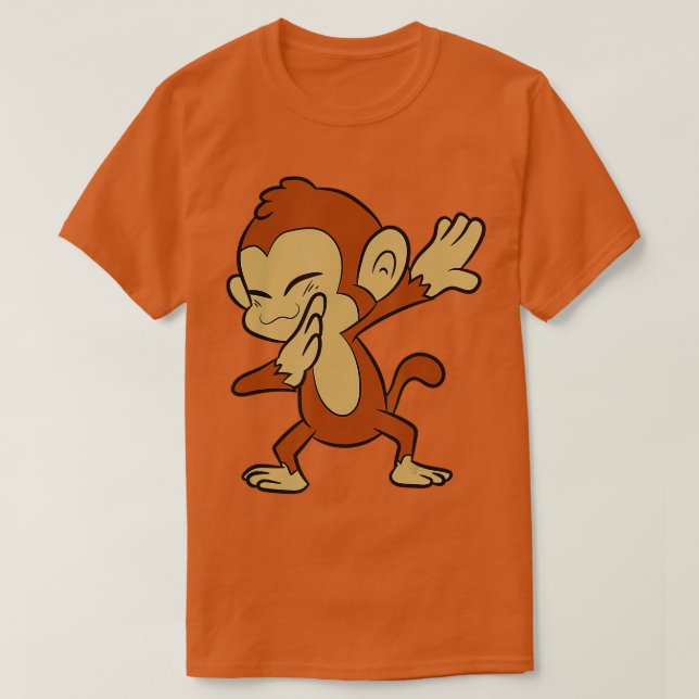 Monkey Animal Ape Funny Dabbing Monkey  T-Shirt (Design vorne)