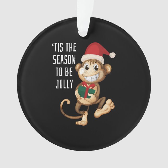 Monkey Animal Christmas Ornament (Vorderseite)