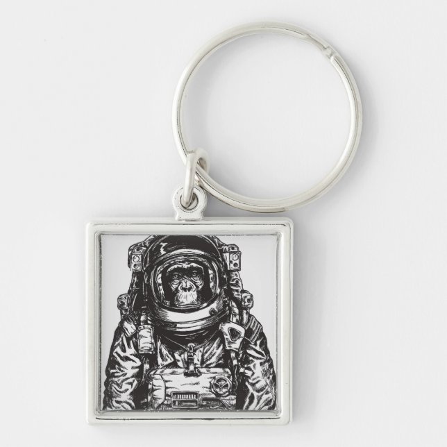 Monkey Astronaut Schlüsselanhänger (Vorne)