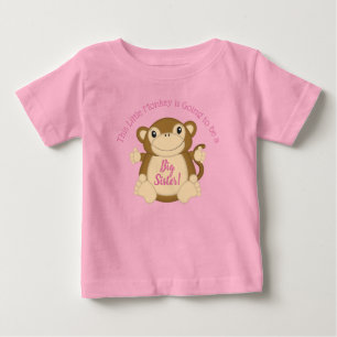 Monkey Baby Dusche Pink T-shirt
