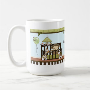 Monkey Baby in Krippendschungelsafari CA-Blauer Kaffeetasse