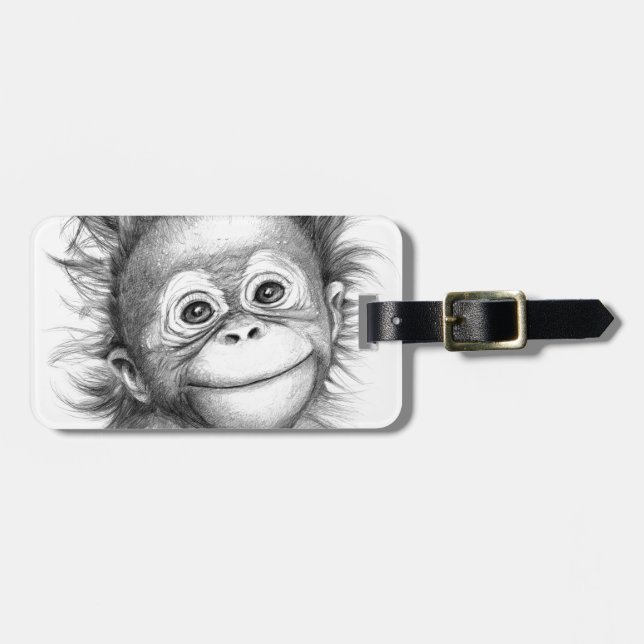Monkey - Baby Orang Outan 2016 G-121 Gepäckanhänger (Vorderseite horizontal)