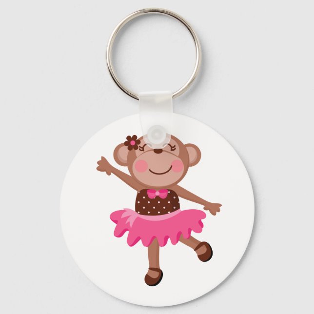 Monkey Ballerina Schlüsselanhänger (Vorderseite)