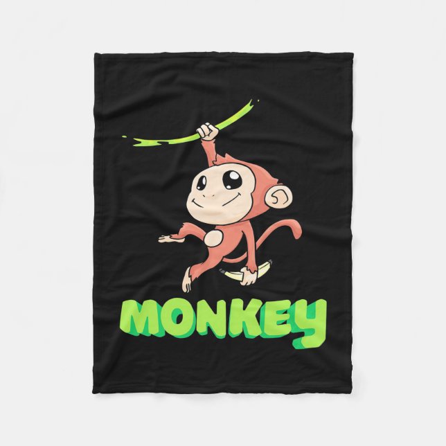Monkey Banana Fleecedecke (Vorderseite)