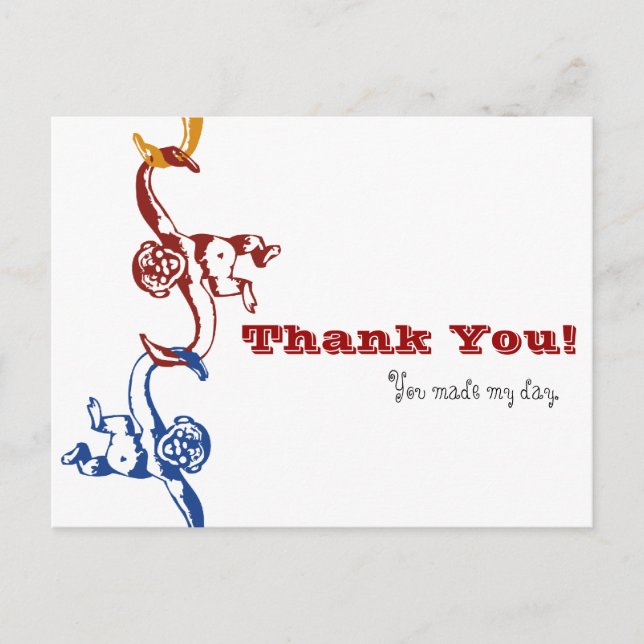 Monkey Barrel Danke, Postcard Postkarte (Vorderseite)