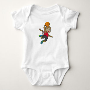 Monkey Basketball-Spieler Basketball Baby Strampler