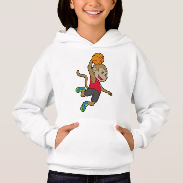 Monkey Basketball-Spieler Basketball Hoodie (Vorderseite)