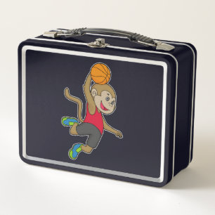 Monkey Basketball-Spieler Basketball Metall Brotdose