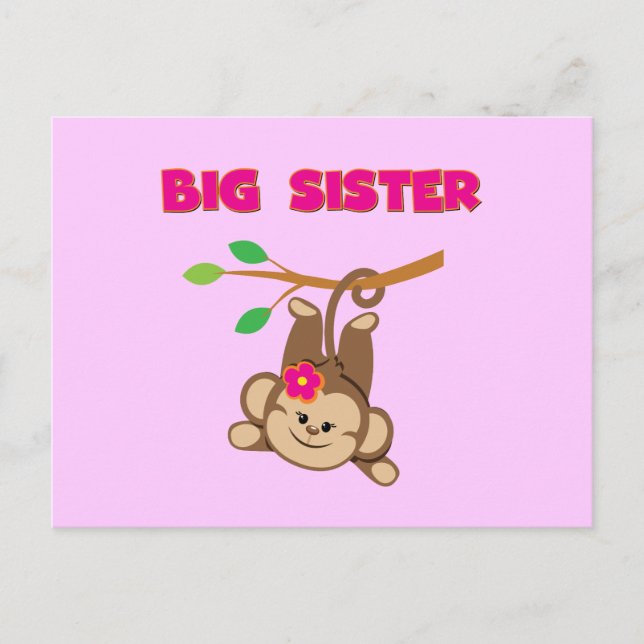 Monkey Big Sister Postkarte (Vorderseite)