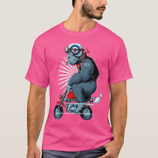 Monkey Bike Gorilla Cartoon T-Shirt