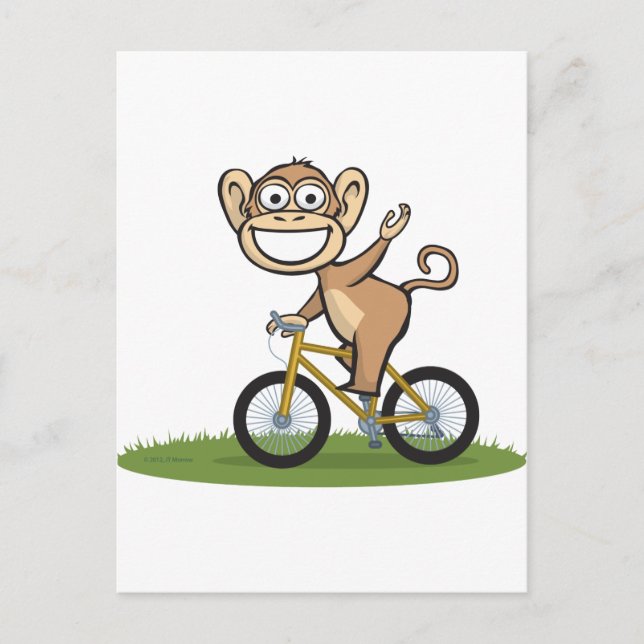 Monkey Biker Postkarte (Vorderseite)