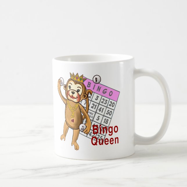 Monkey Bingo Königin Tasse (Rechts)