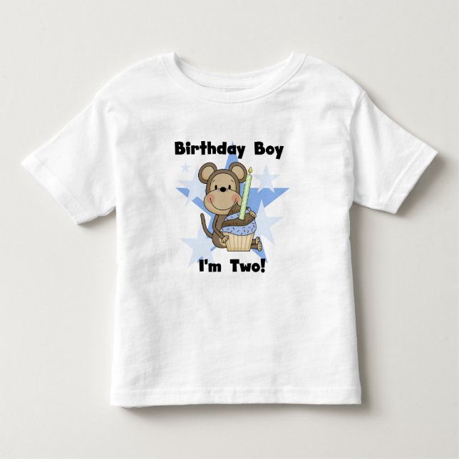 Monkey Boy 2nd Birthday Tshirts et cadeaux (Devant)