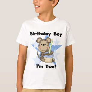 Monkey Boy 2nd Birthday Tshirts et cadeaux