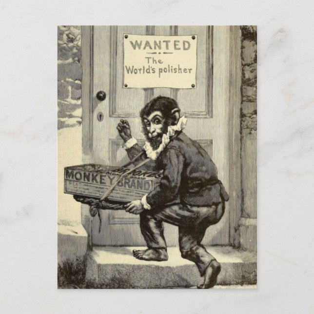 "Monkey Brand Soap Advertisement" Postkarte (Vorderseite)