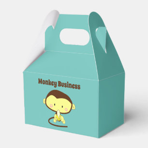 Monkey Business Funny Cartoon Affendesign Geschenkschachtel