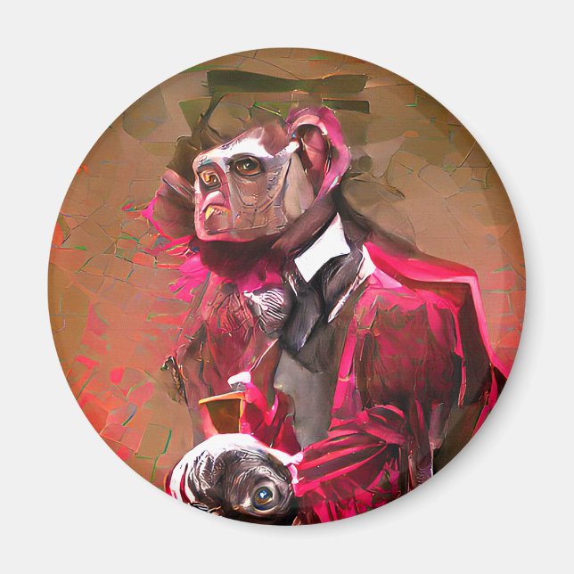 Monkey Butler Magnet (Vorne)