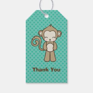 Monkey Cartoon Kawaii und Niedlich Vielen Dank Geschenkanhänger