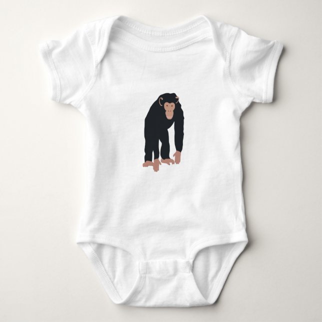 Monkey Chimpanzee Baby Strampler (Vorderseite)