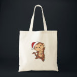 Monkey Christmas Snow Winter Animals Monkeys Adult Tragetasche<br><div class="desc">Der Affe zu Weihnachten mit Feenlicht. Hübsche Tiere mit Geschenken und Schnee für den Urlaub. Auch lustig für Weihnachten im Juli. Affen sind niedliche Tiere und perfekt zu Weihnachten.</div>