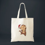 Monkey Christmas Snow Winter Animals Monkeys Adult Tragetasche<br><div class="desc">Der Affe zu Weihnachten mit Feenlicht. Hübsche Tiere mit Geschenken und Schnee für den Urlaub. Auch lustig für Weihnachten im Juli. Affen sind niedliche Tiere und perfekt zu Weihnachten.</div>