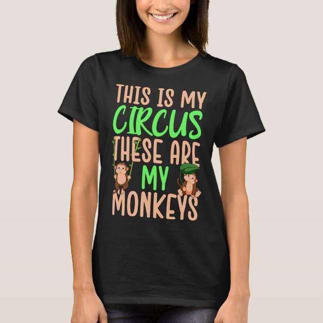 Monkey Circus Zoo Animal  Family Kids T-Shirt (Vorderseite)