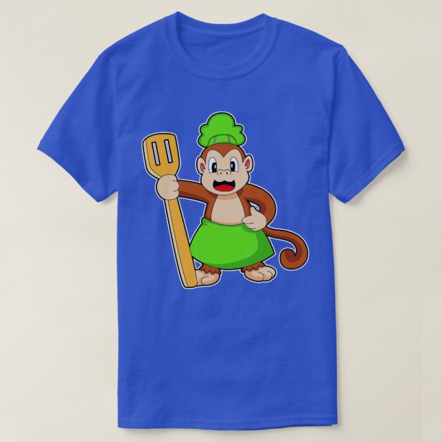 Monkey Cook Spatula T-Shirt (Design vorne)